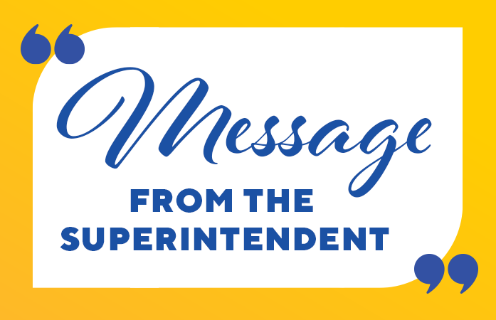 Message from the Superintendent
